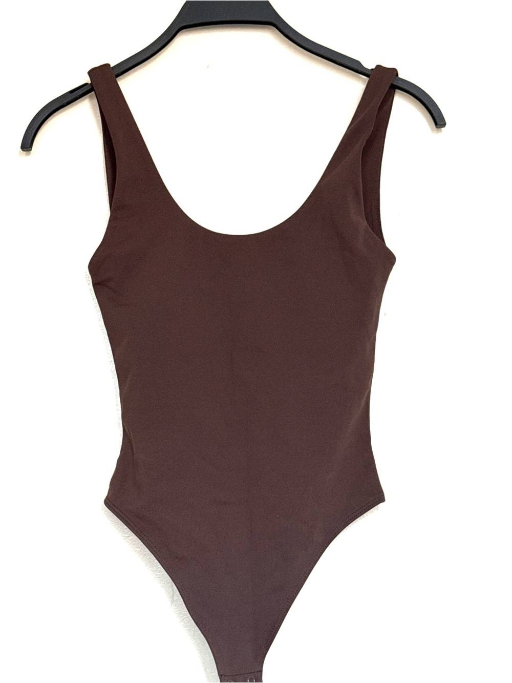 Babaton Chocolate Brown Scoop Neck Bodysuit